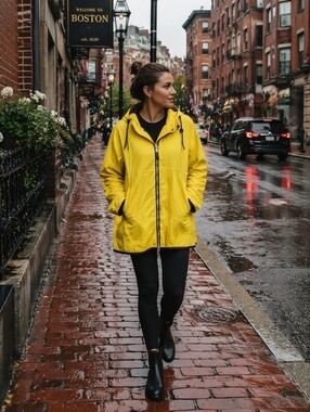 Brookstone‎ Mens/Unisex Bright Yellow Raincoat Size Medium